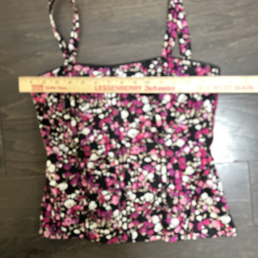 White House Black Market Floral Corset Top 2 Black Pink Bustier Y2K Coquette - Picture 4 of 6